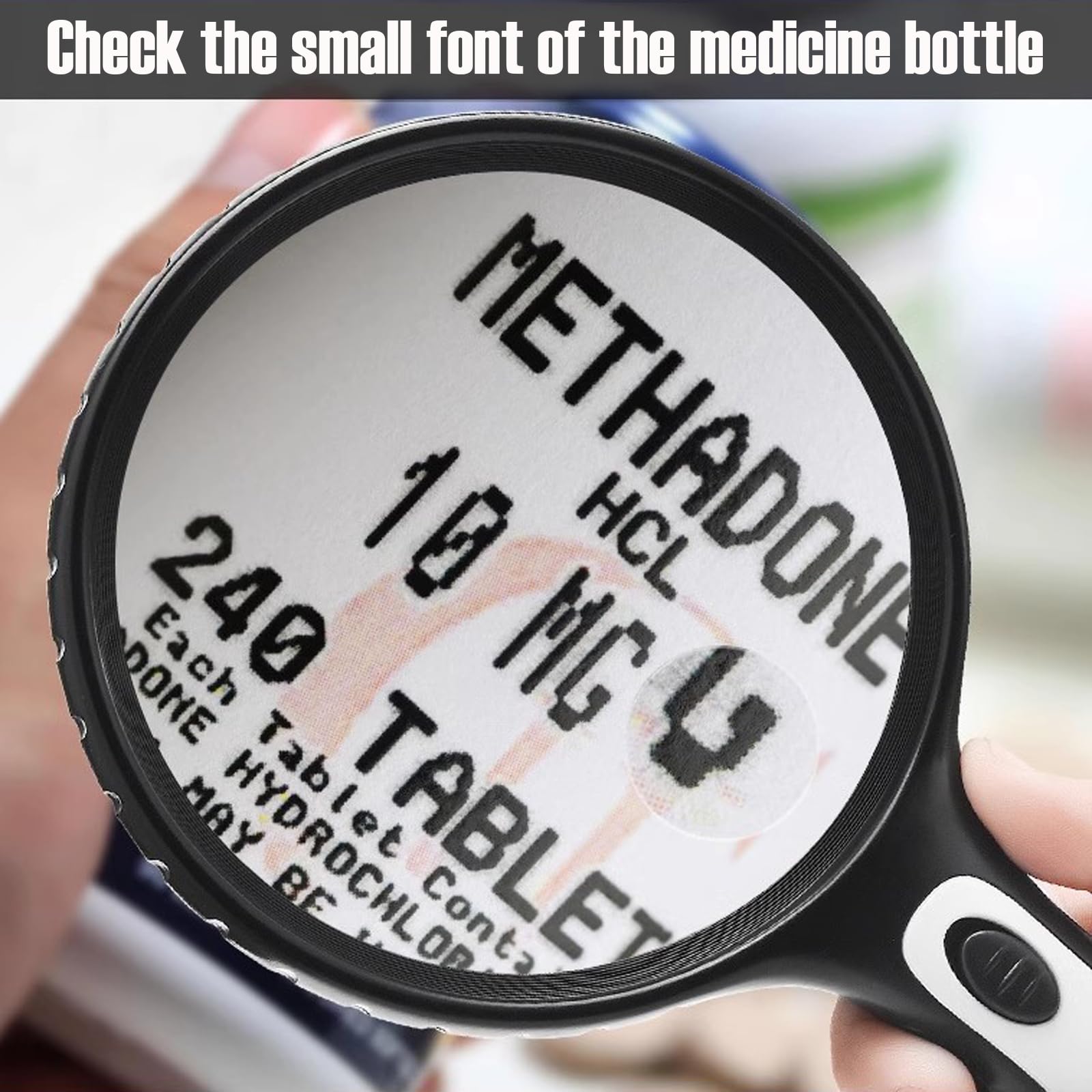 Lighted Magnifying Glass Handheld,3-30X / 60X Large Magnifying Glass with Light,Led Magnifiers for Seniors,Reading Books, Medicine Bottle Small Font - Image 3
