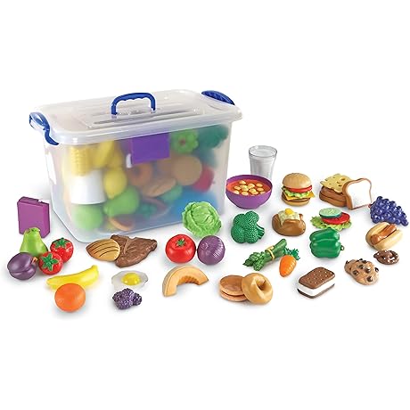 New Sprouts Classroom Play Food Set, 100 Pieces of Educational Learning Resources Food Set