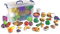 Vista 2 de Learning Resources New Sprouts - Juego de comida para el aula (100 piezas) y juego de cocina (45 piezas)
