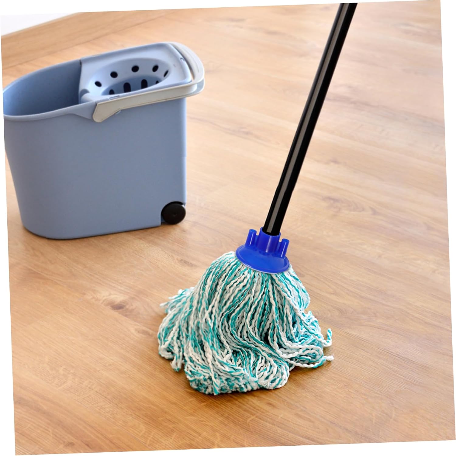 Zerodeko 10pcs Ergonomic Mop Handle Clamp Mop Head Attachments Wet Handle Clip for Corner Cleaning Replacement Heads