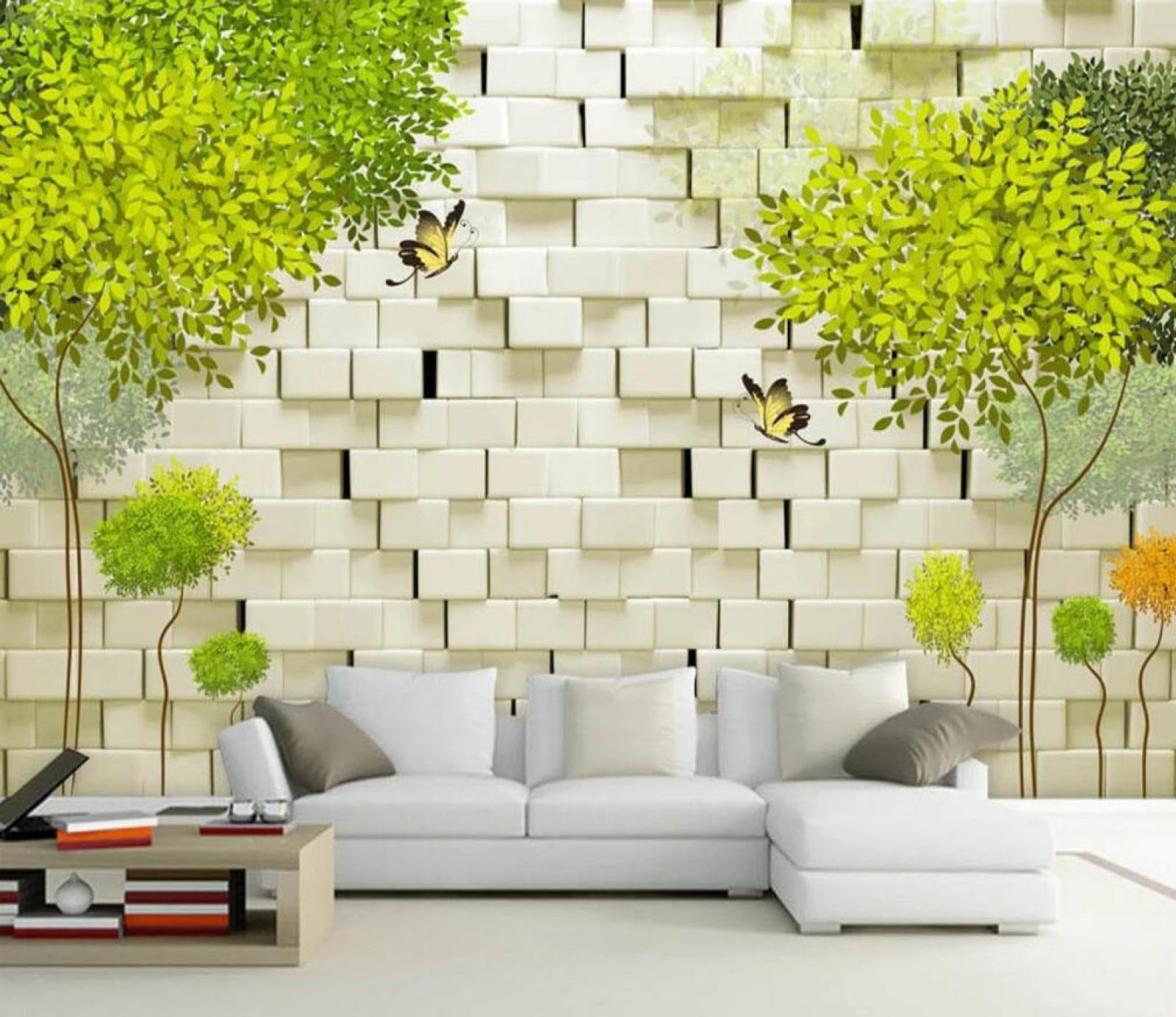 Papier peint panoramique effet 3D abstrait tapisserie murale