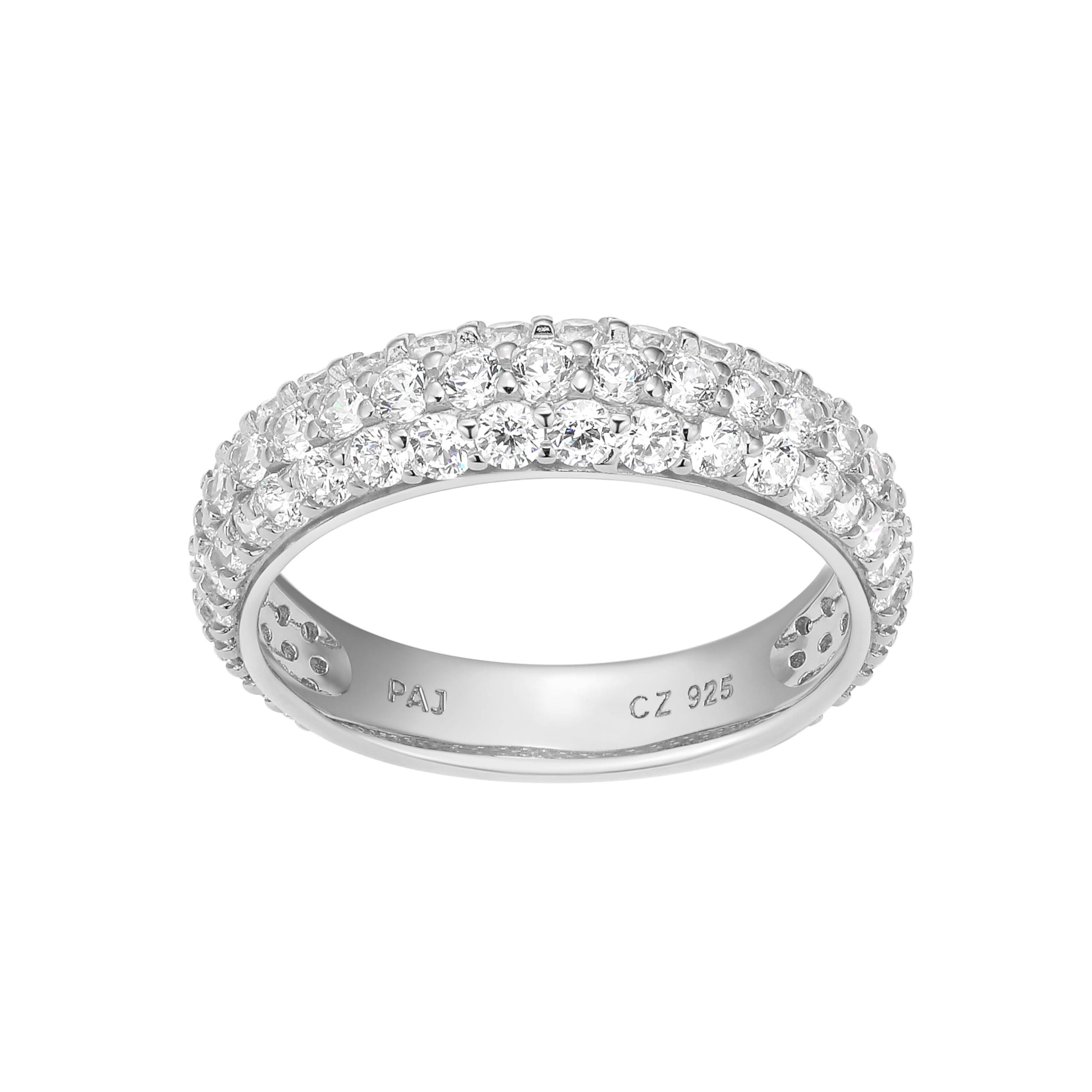 Cubic Zirconia Pave Eternity Ring