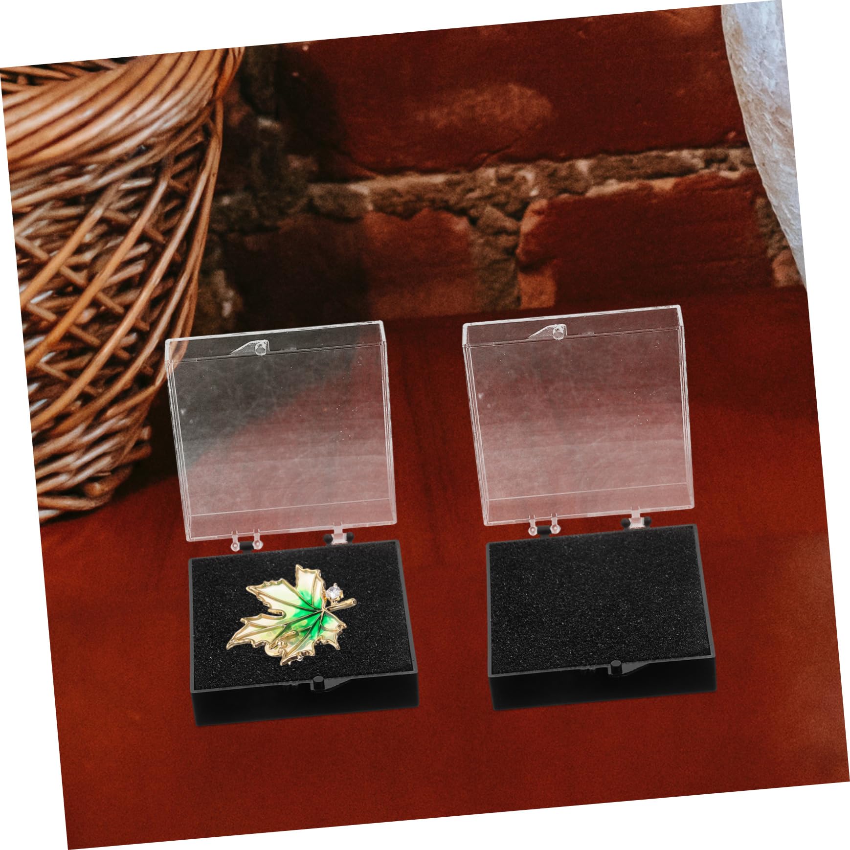 SEWACC 50stücke Teiliges Abzeichen Aufbewahrungsbox Mit Schwamm Für Anstecknadeln Schmuck Und Kleine Gegenstände Transparente Anzeigevitrine Für Sammlungen Und
