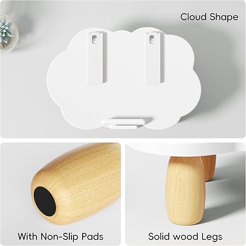 Miniatura 5 de Soporte ajustable de madera para laptop, soporte ergonómico para computadora con ángulos de altura, soporte en forma de nube, soporte para