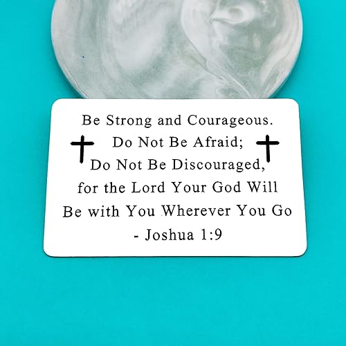 Miniatura 6 de Xiahuyu Regalos cristianos para hombres, regalos religiosos, versículos de la Biblia, regalos grabados para billetera, tarjeta de inserción para