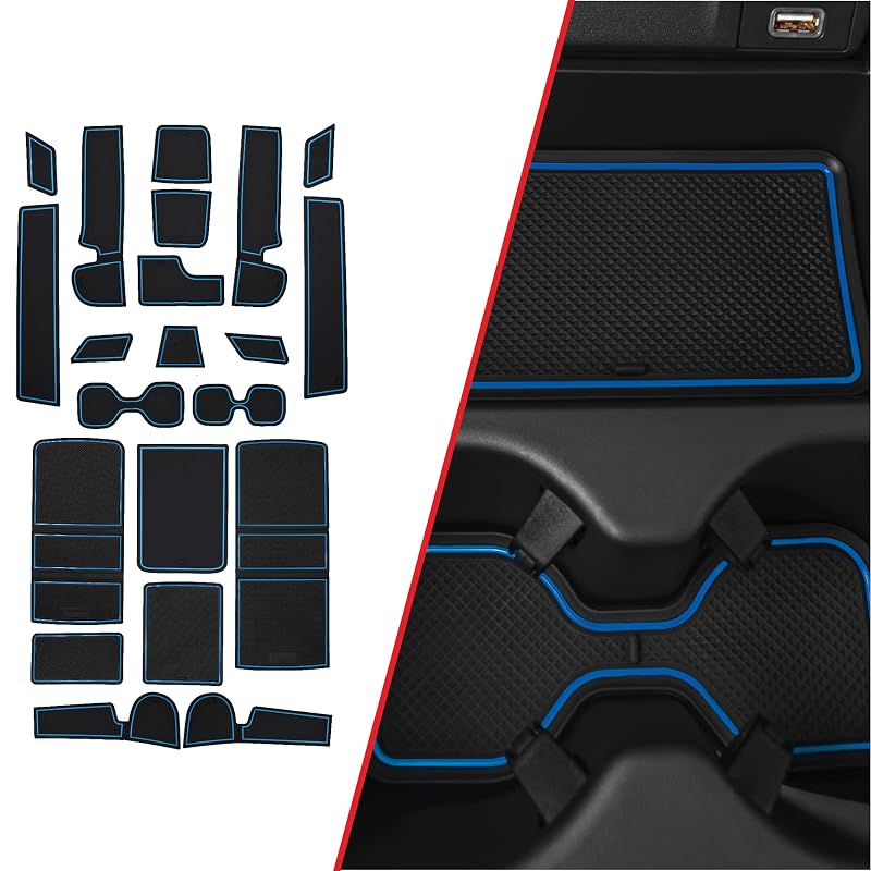 Inserto para Porta-Copos CupHolderHero para Honda Fit e CR-V 2017–2022 com Acabamento Azul, 1 unidade