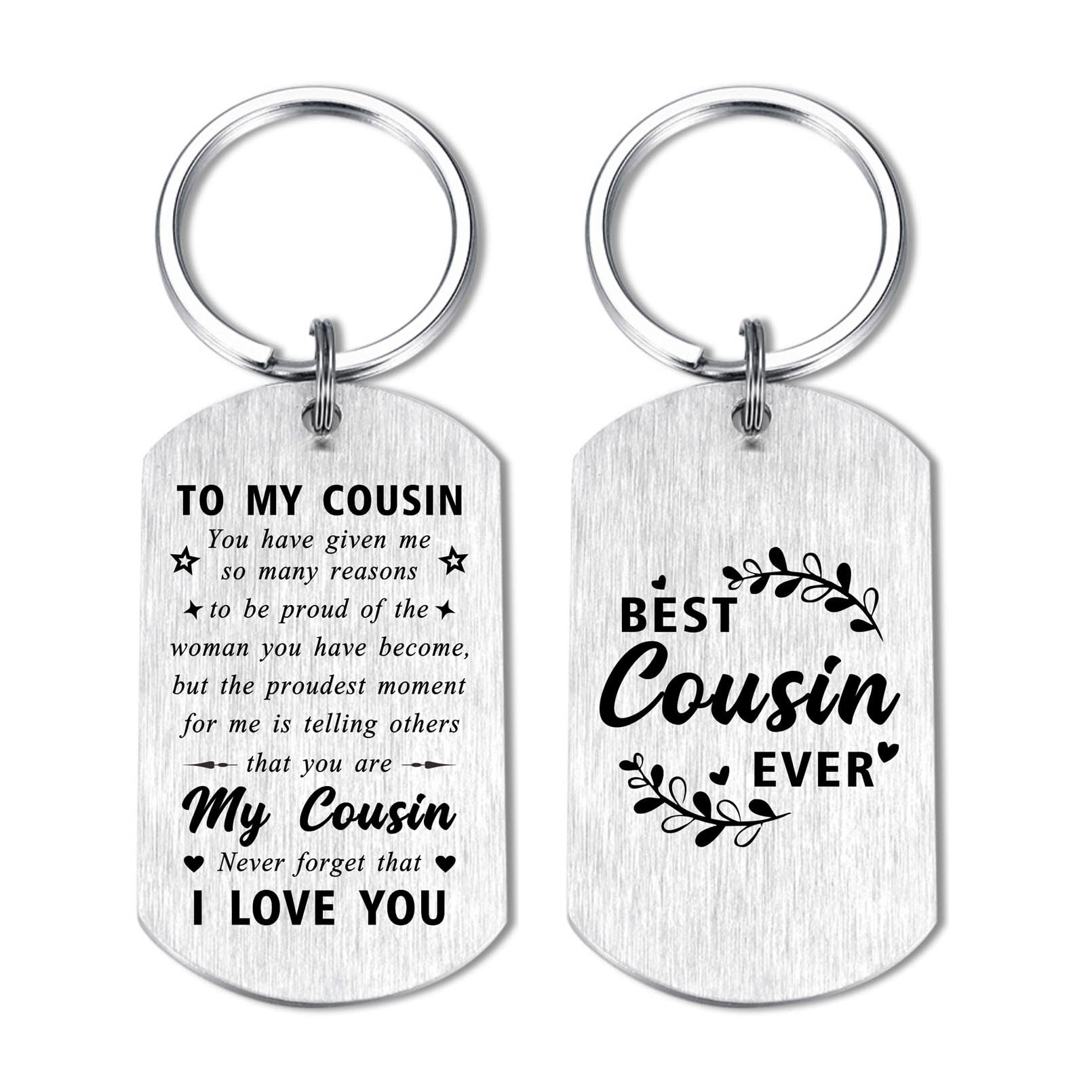EE&YU Cousin Gifts for Mother's Day, My Cousin Keychain, I Love Cousin Graduation Gifts, Best Cousin Ever Key Chain