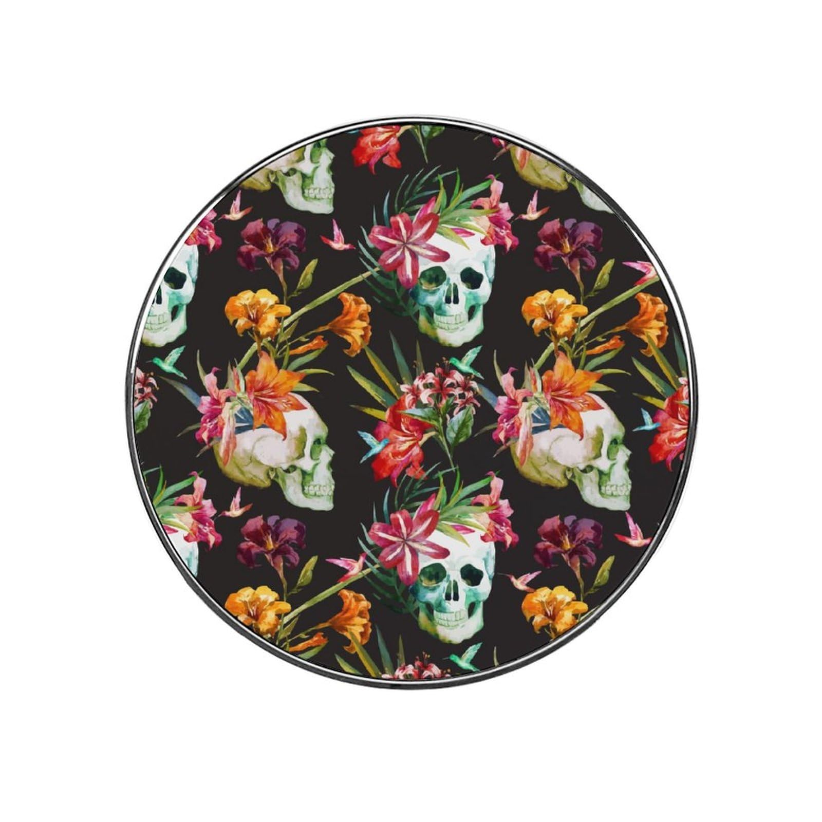 Skull Flowers Alloy Fridge Magnet For Office Cabinet Refrigerator Whiteboard Photo
