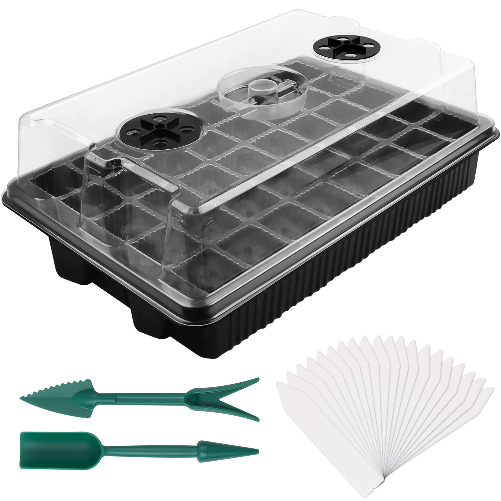 Buy Yihosuma Seed Trays, 5 Pack 200 Cells Propagator with Lid Large