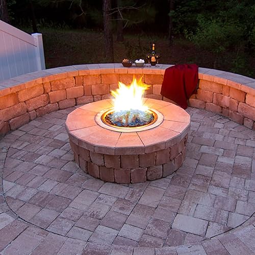 Miniatura 5 de GasSaf Vidrio ignífugo de diamantes de 10 libras y 1 pulgada para chimenea de gas o propano, chimenea y paisajismo (brillo azul caribeño)