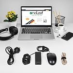 OneLeaf 80PCS Câblodistribution réutilisable, réglable noir 6-Inch Cord Organizer Ties, Cable de gestion de câble de boucles multi-usages pour organiser la maison, le bureau, les centres de données