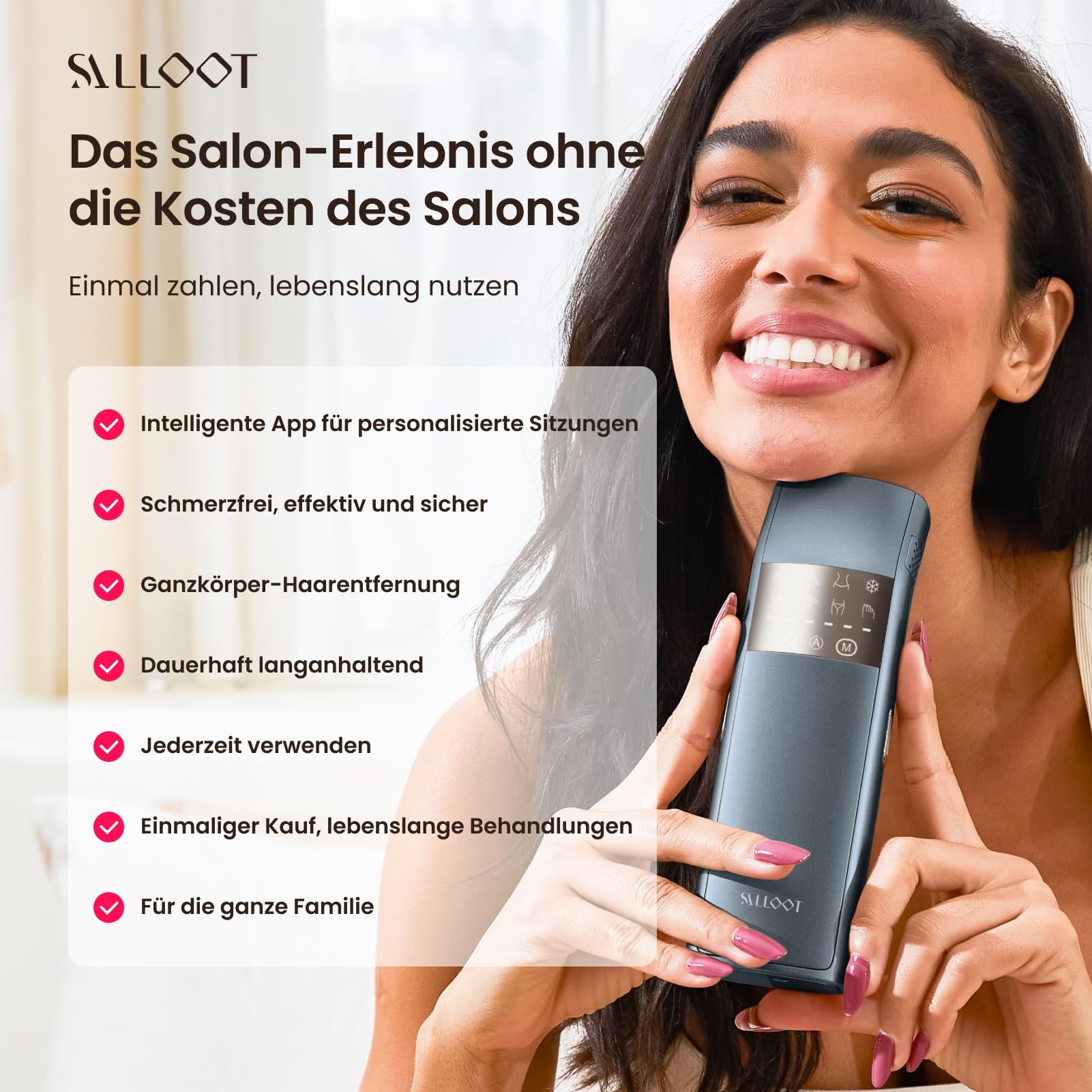 Dreifach-Puls IPL Geräte Haarentfernung, 12cm² Saphir-Eis-Kühlung Laser Haarentfernung für Damen Herren, 3°C für Schmerzfreie, Dauerhafte Haarentfernung Hause für Gesich, Bikini, Schambereich
