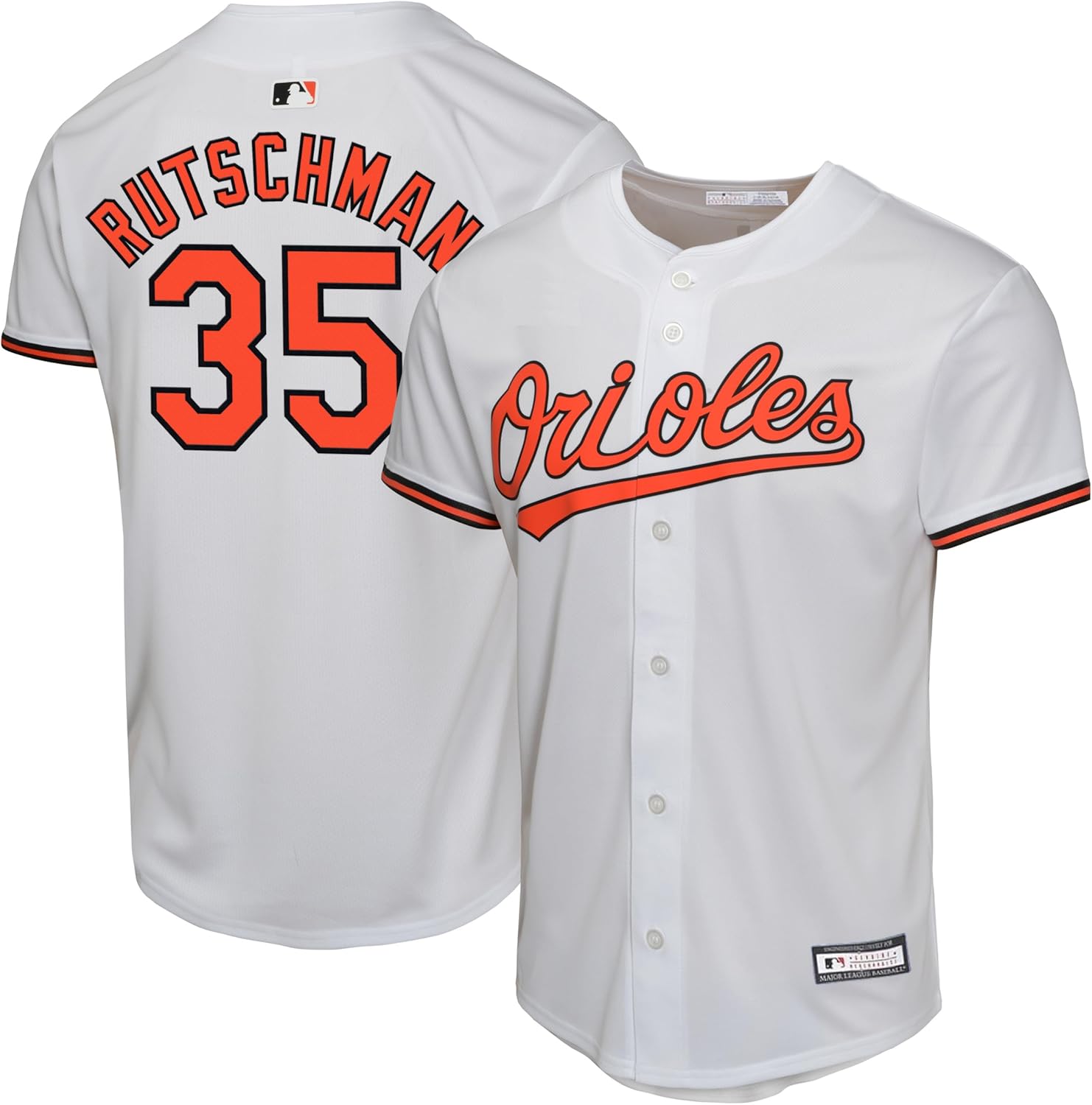 Outerstuff Adley Rutschman Baltimore Orioles MLB Kids 4-7 White Home Player Jersey