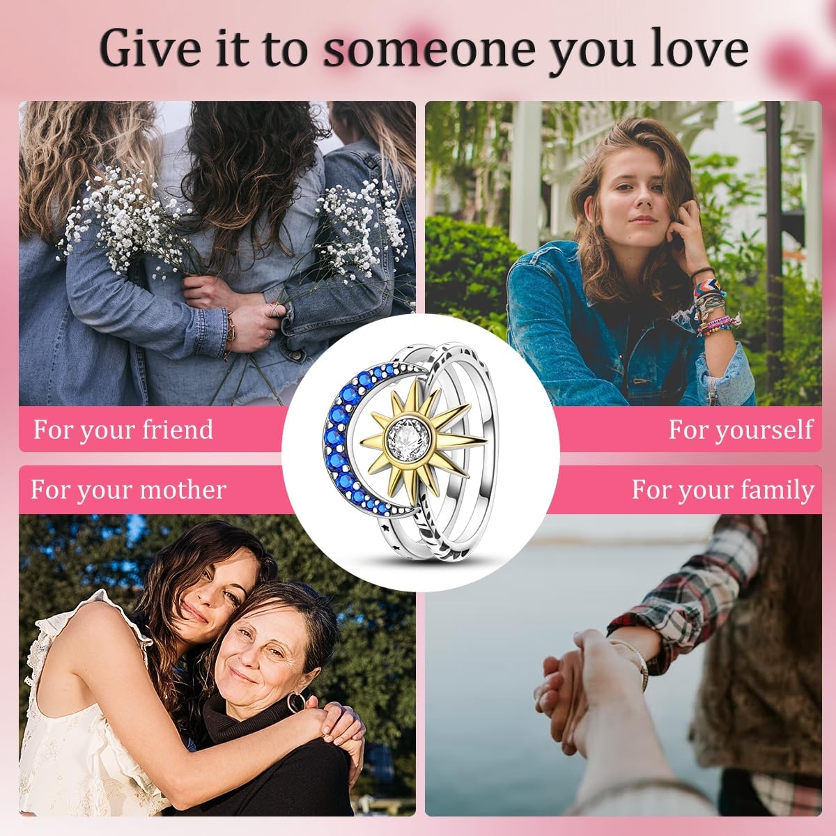 Hapour 925 Sterling Silver Ring for Women, Eternity Gorgeous Rings Stackable Rings for Women Teens Valentine Day Gifts for Her Ring Size 6-9 - Image 6