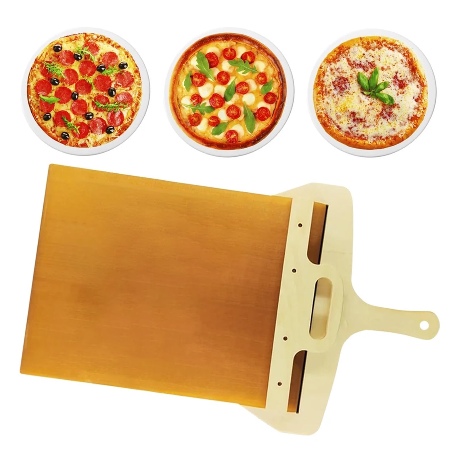 1 Stück, kompatibel mit tragbaren, verschiebbaren Pizzaschaufeln, Teigschabern, Antihaft-Spateln und hitzebeständigen Tüchern(55x30cm A)