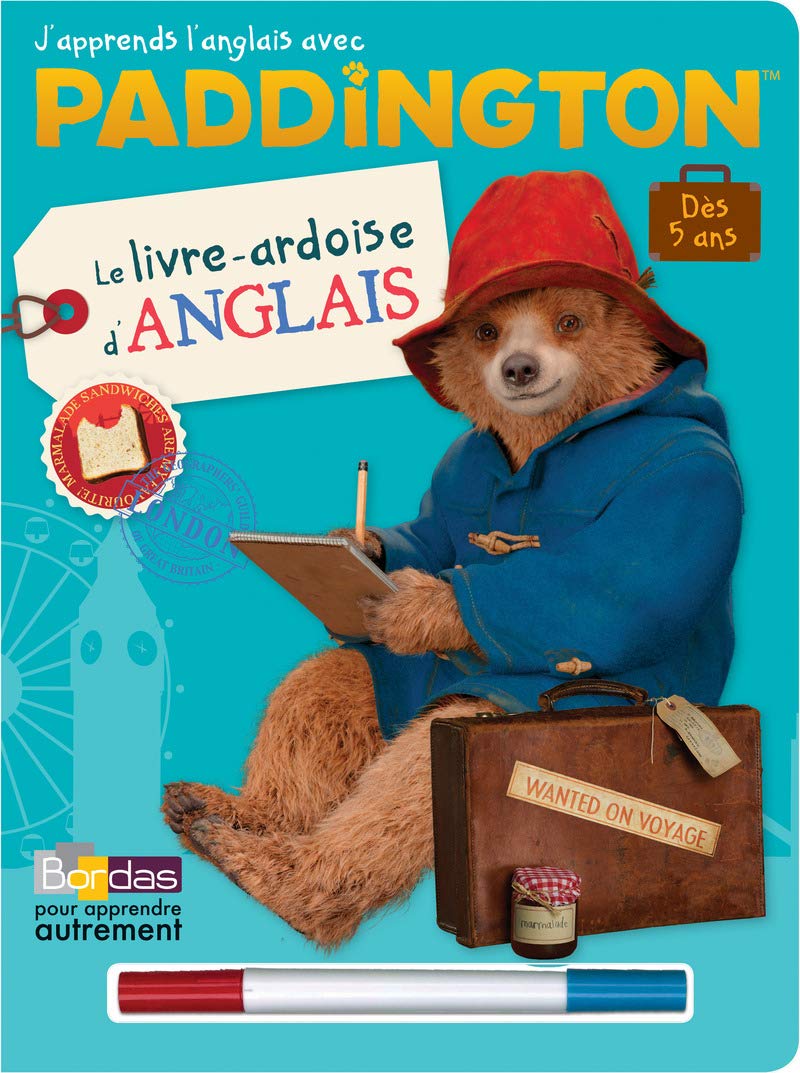 Paddington Le Livreardoise anglais avec 1 feutre