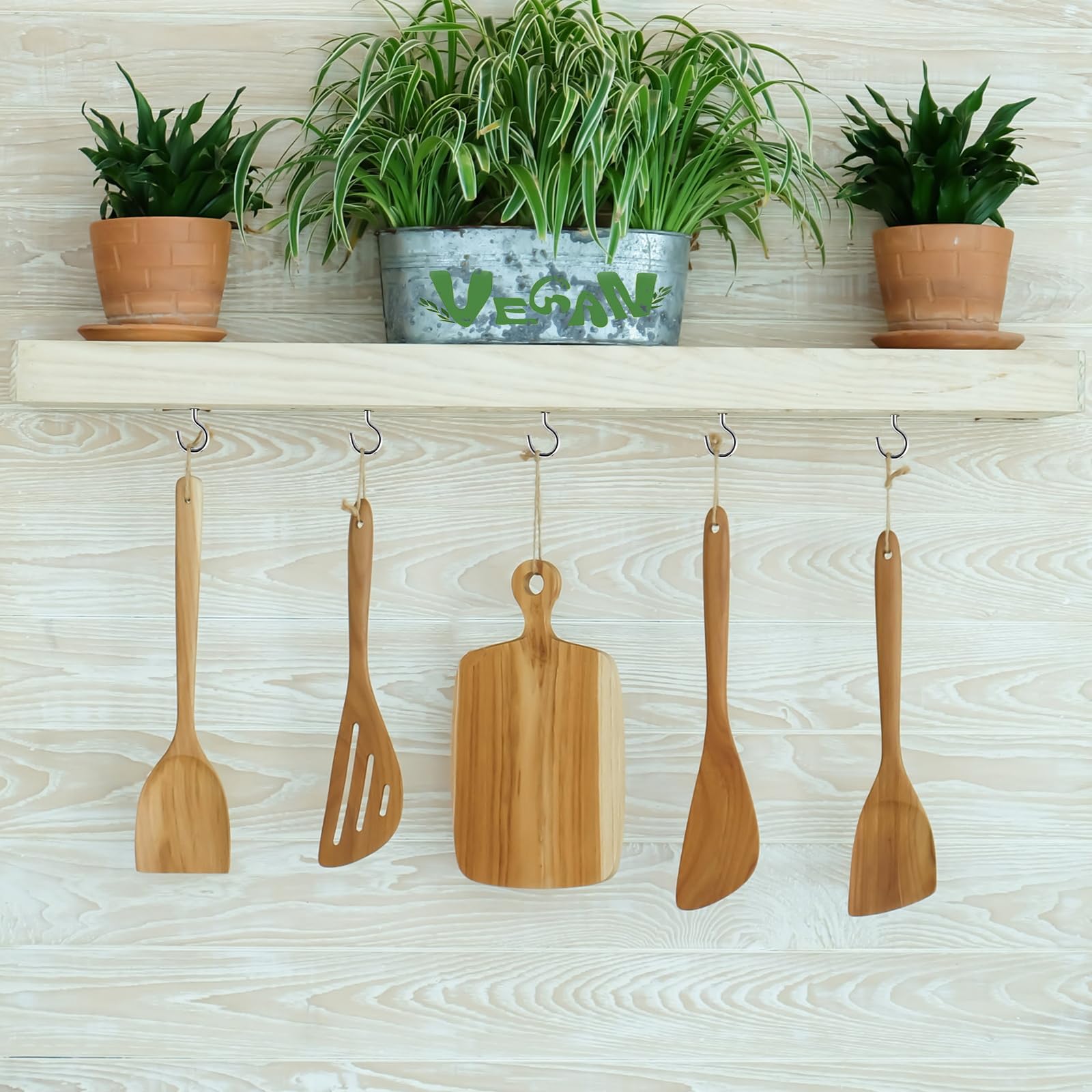 185 Ganci a Vite per Muro e Soffitto, i per Lampadari, per Scope da Muro, Ganci Muro, Ganci da Muro, Gancio Soffitto, Gancio Lampadario, a Vite Multiuso 5 Taglie