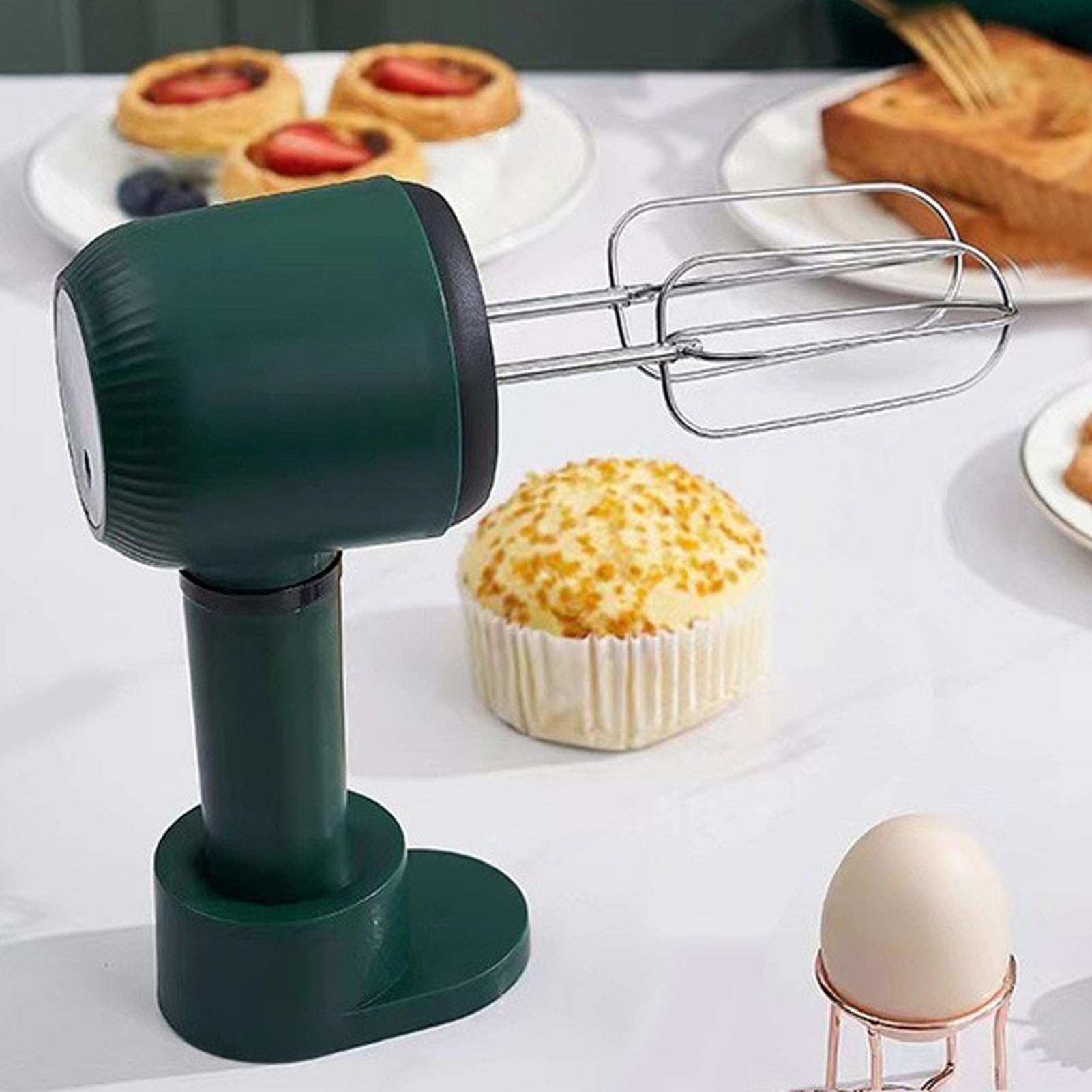 Batteur à Main électrique Sans Fil - Double Tête, Batterie 1200 MAh, 3 Vitesses - Idéal Pour Pâtisseries, Crèmes Et œufs