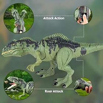 Giganotosaurus Dinosaur Toys for Kids Ages 3-8, Action Figure with Roaring Sound, Lights & Attack Motion – Realistic Dino Toy for Boys & Girls – Birthday Gift for Dinosaur Lovers