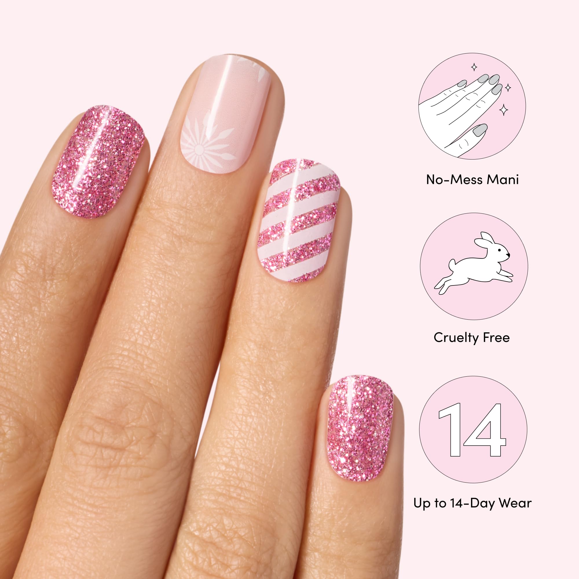 Amazon.com: Dashing Diva Glaze Nail Strip Set - Rose Holiday