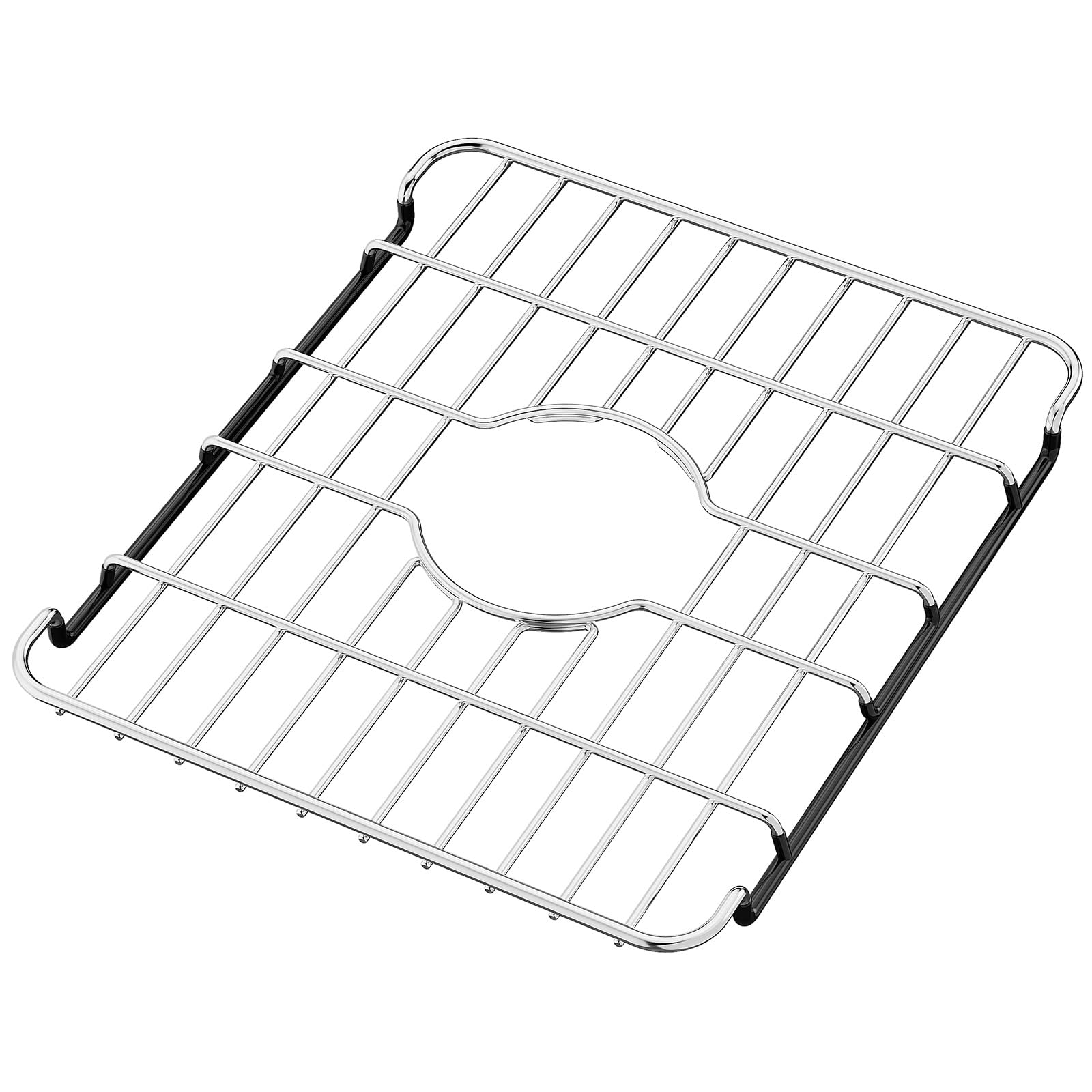 Grille inférieure d'évier de cuisine évite rayures cuve inox trou central