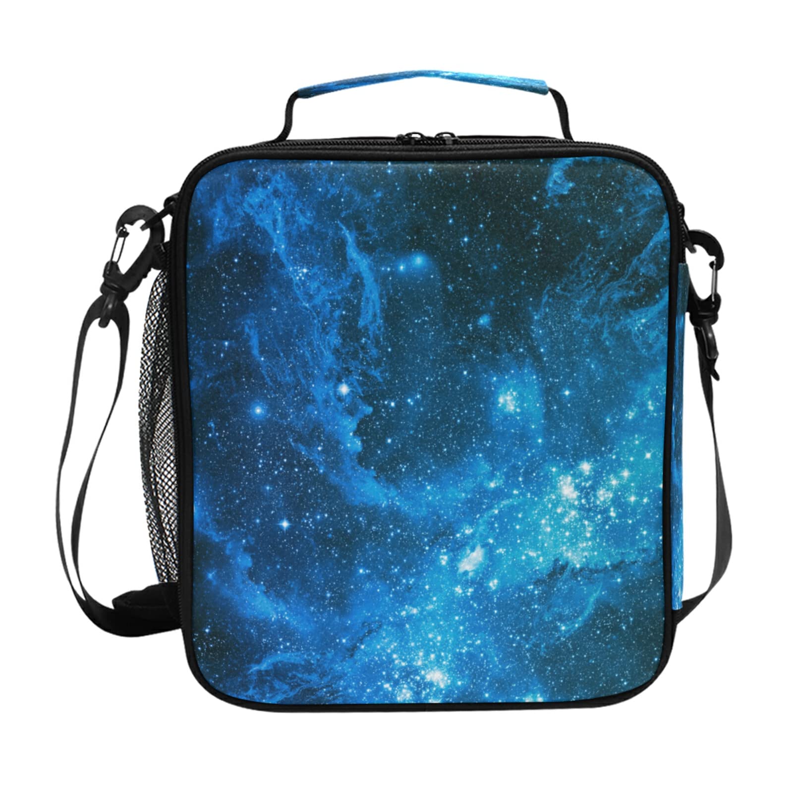 TropicalLife Galaxy Star Nebula Space Lunch Bag for Kids Girl Boy Insulated Lunch Box Portable Bento Bag Reusable Thermal Tote Cooler Bag Leakproof Picnic Lunch Bag for School