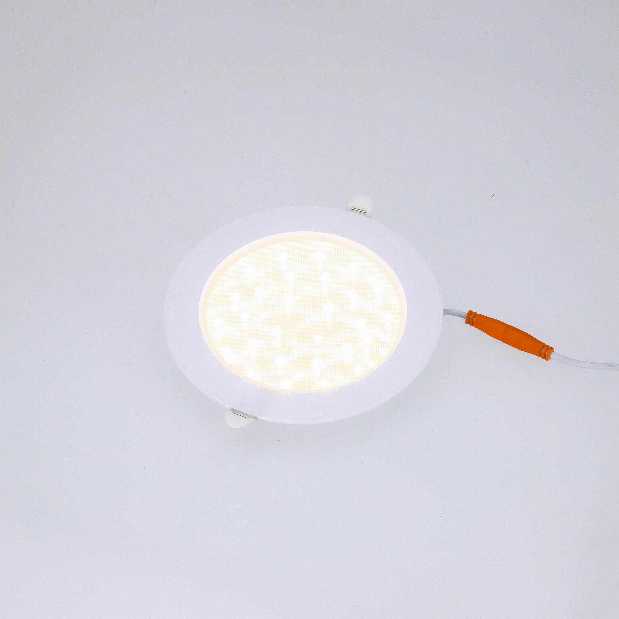 Zestaw 2x Panel LED Sufitowy 12W 4200K Neutralna Biel - Reflektor Wpuszczany Downlight 1200lm Ultracienki Biały 230V - Okrągła Oprawa Podtynkowa do Salonu, Kuchni, Biura - Horoz Electric