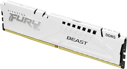 Kingston FURY Beast White 32GB (16GB x2) DDR5 5200MT/s Memory DIMM, XMP