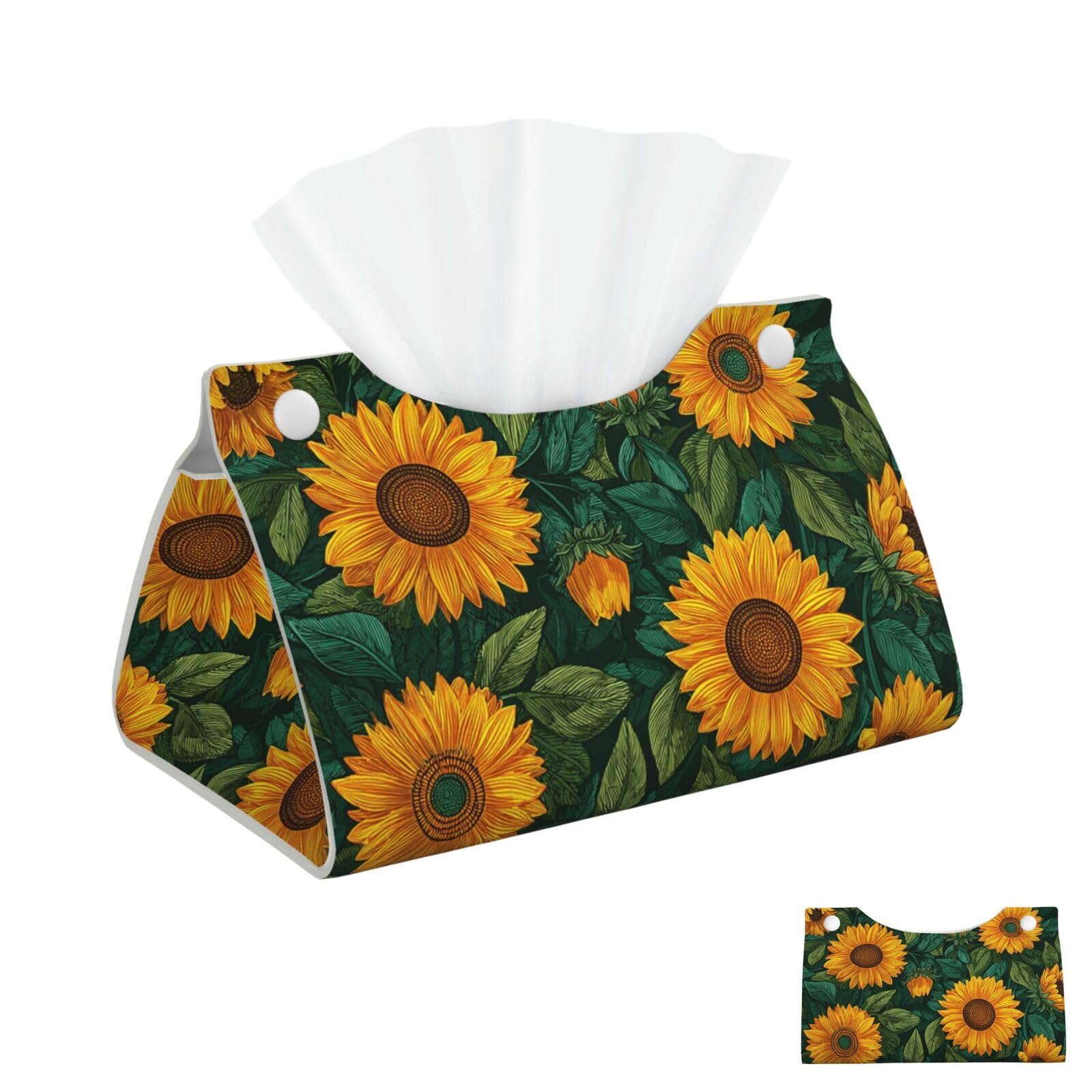 Beautiful Sunflower Tissue Box Cover Square Cube Boxes