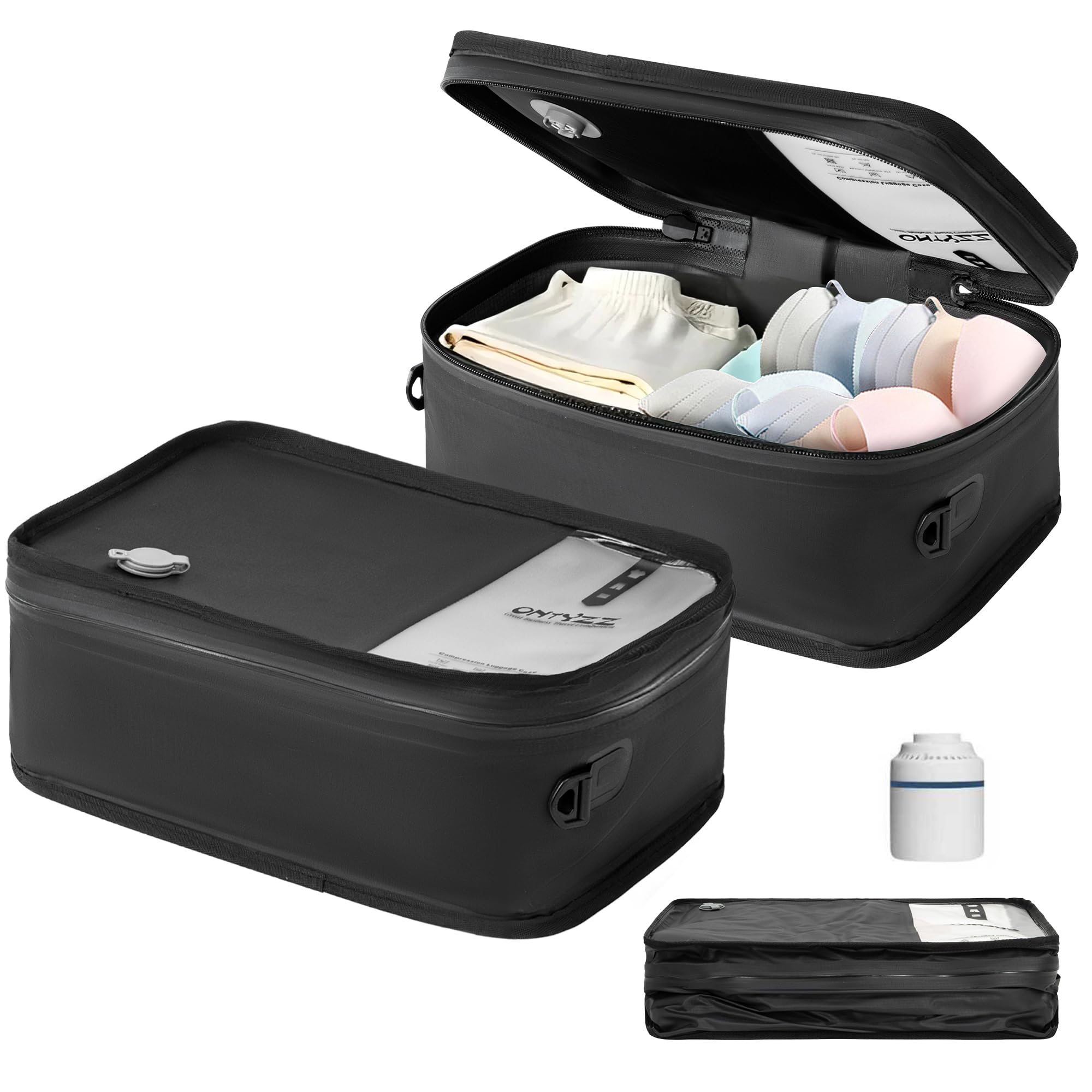 Vacuum Storage Bags for Clothes Reusable TPU Space Saver Bags for Travel with IP67 Zip Waterproof Packing Organisers Packing Cubes for Business Trips — image 1