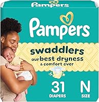 Vista 48 de Pampers Pañales Swaddlers, talla 3 (13-26 libras), 136 unidades, absorbentes, mantiene al bebé seco y cómodo, pañal desechable seguro para la piel