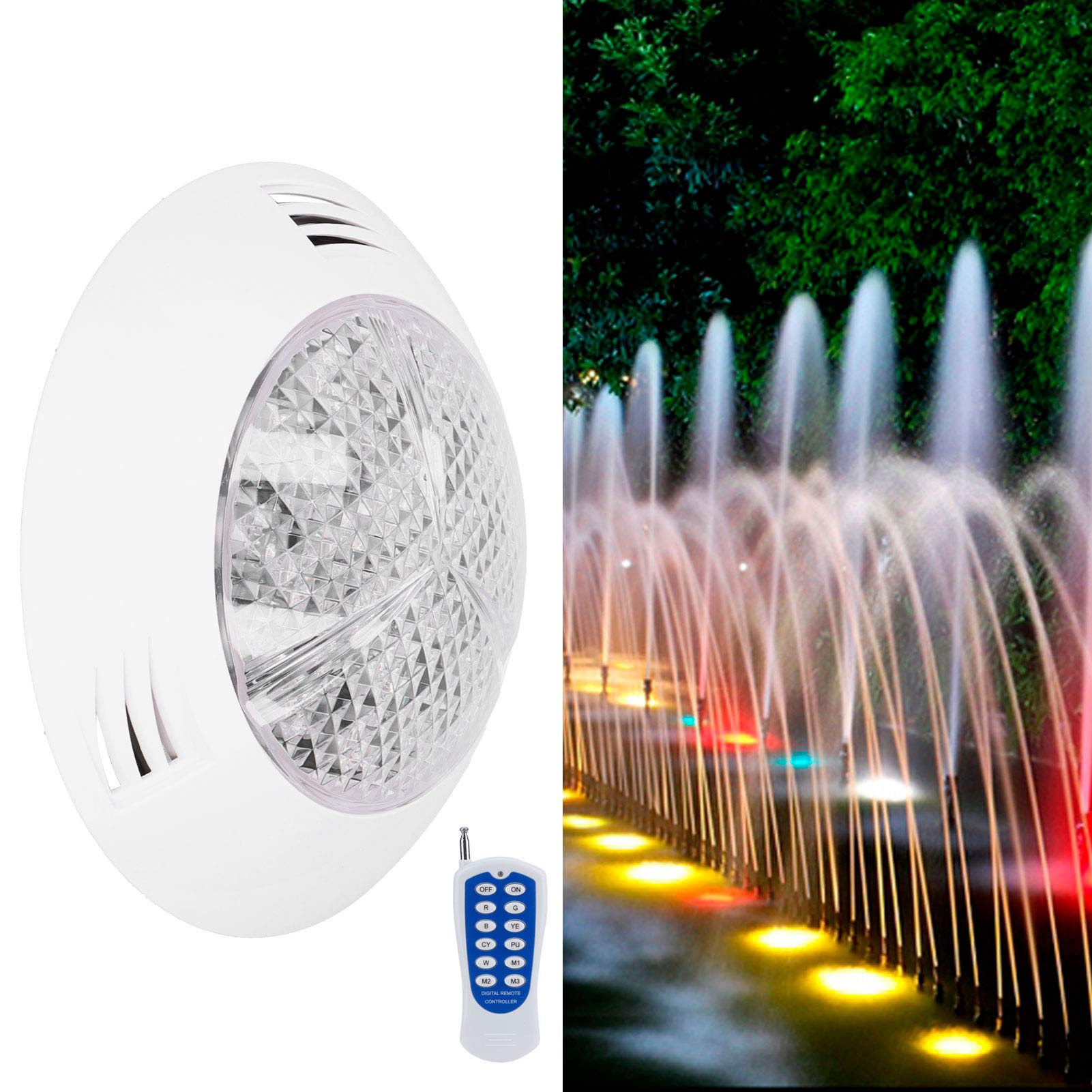 Chrees Unterwasser-RGB-Poolleuchte mit Fernbedienung