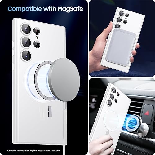 Vista 78 de Magnetic for Samsung Galaxy S24 Ultra Case [Compatible with MagSafe][Built-in Camera Lens Protector] Slim Soft Bumper TPU Shockproof Phone Shell