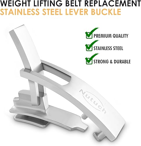 Miniatura 3 de Hebilla de palanca de acero inoxidable para cinturones de levantamiento de pesas  Hebilla de palanca de repuesto para cinturones de levantamiento de