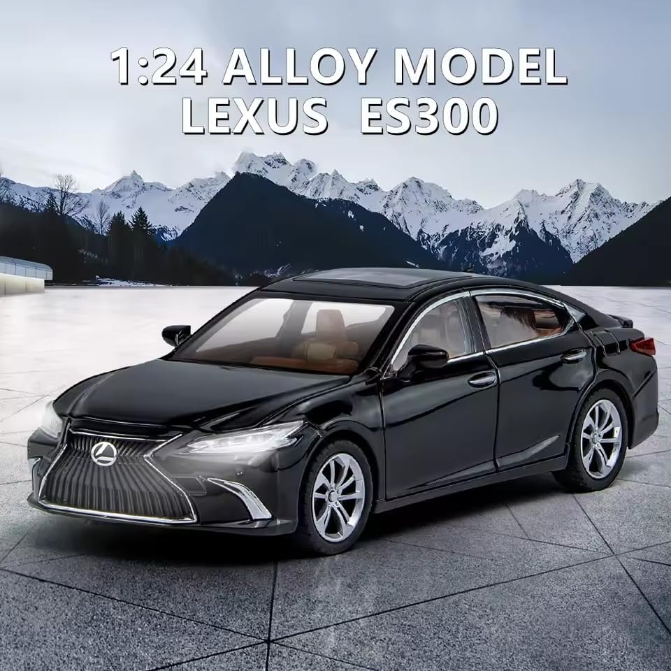 Image of Scale 1:24 Lexus ES300 Car Alloy Die-cast Model Pull-Back Metal Car Toy with Light & Sound Best Gifts Toys Kids (Color As Per Stock)