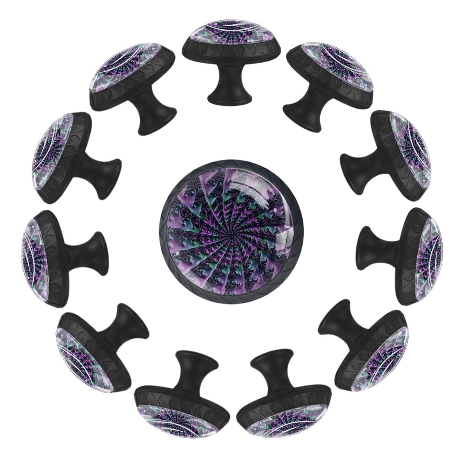Boutons de tiroir ronds en spirale 35 mm bleu vert poignée de meuble commode crèche