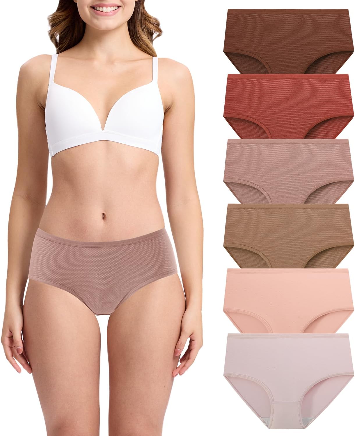 BAMBOO COOL Womens Underwear Breathable Mesh Moisture-Wicking Briefs, Soft & Lightweight Panties