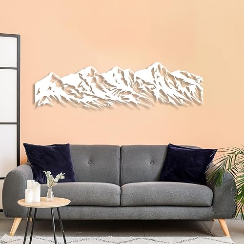 Miniatura 5 de Decoración de pared de metal, arte de pared de montaña de metal, decoración de sala de estar, letrero de pared, arte de pared de metal, decoración