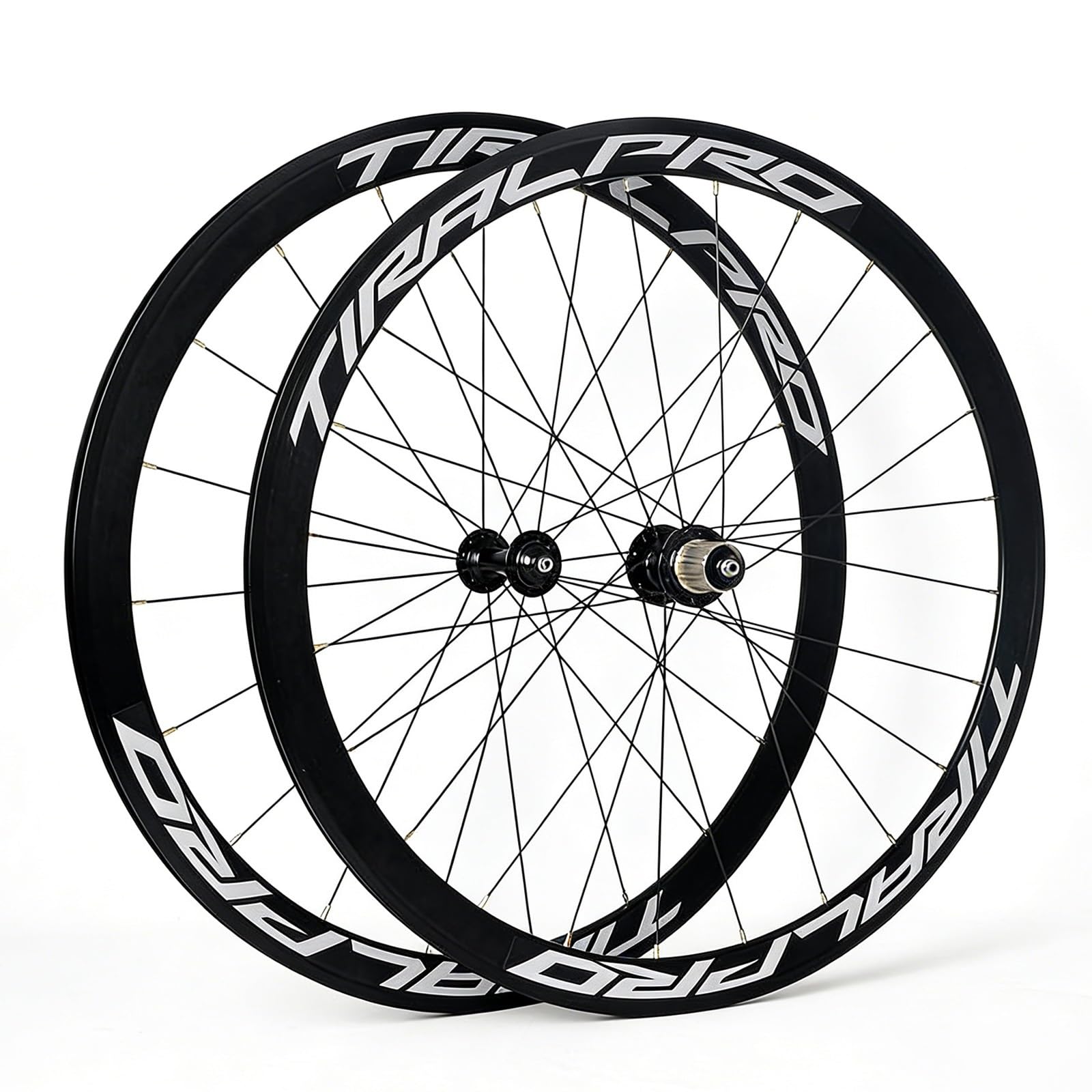 Juego De Ruedas para Bicicleta De Carretera 700C Ruedas Delanteras Y Traseras De Aleación De Aluminio Freno V-Brake Buje QR para Cassette De 7-12 Velocidades Altura De La Llanta 40mm