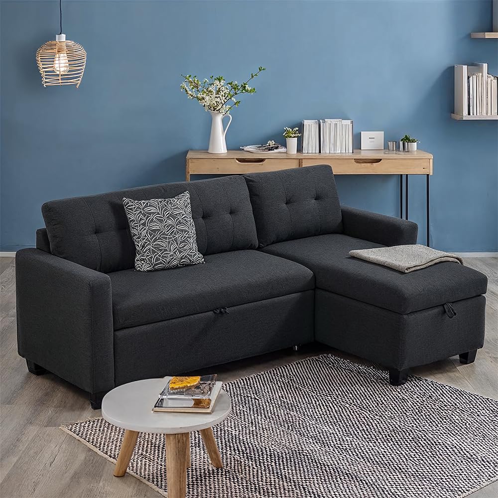 VitaliSpa Sofa L Form Campina, Anthrazit, 226 x 163 cm