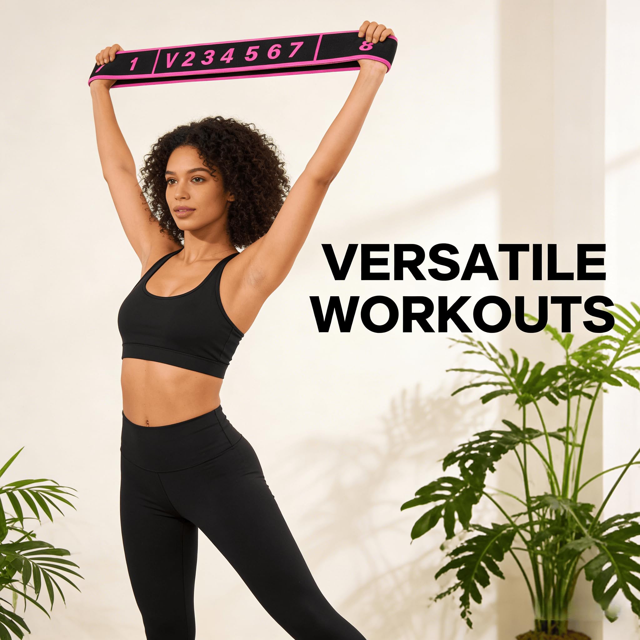 Bandas de resistencia de fitness para estiramiento y entrenamiento de fuerza, bandas elásticas de ejercicio de 8 niveles, equipo de entrenamiento de cuerpo completo para gimnasio en casa