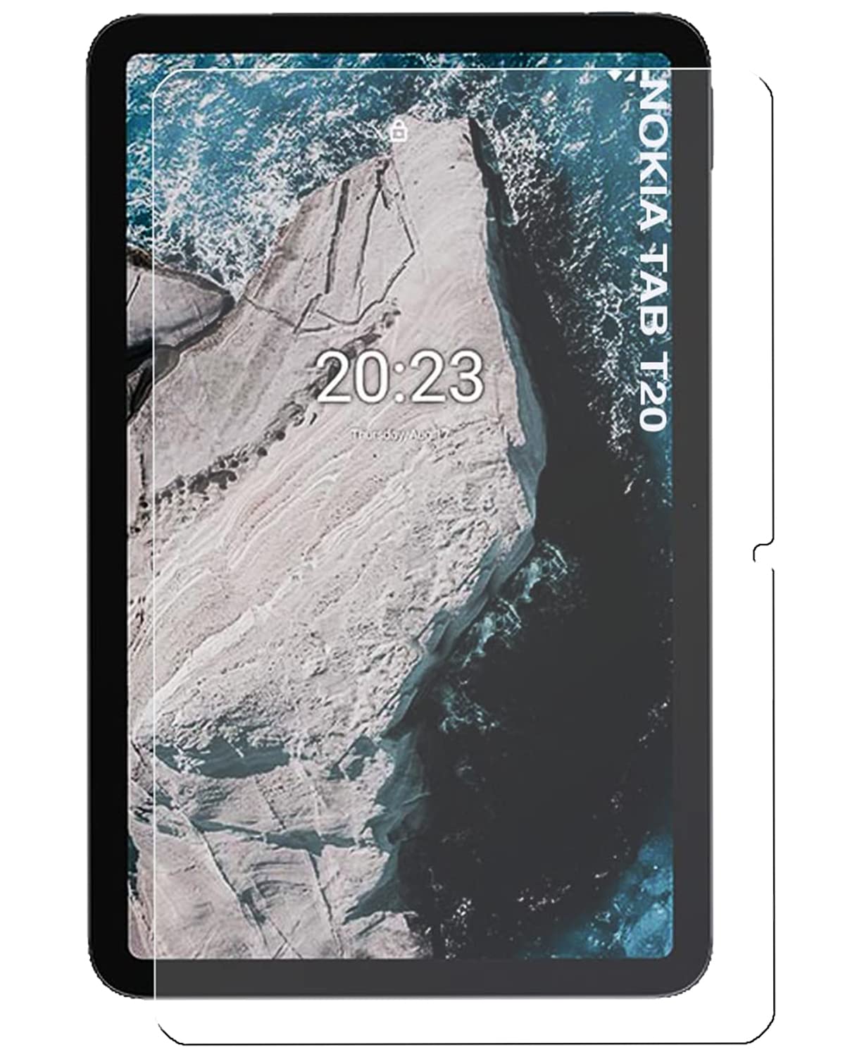 Tough Lee Tempered Glass Screen Guard Protector for Nokia T20 / T21 Tab Tablet (Transparent) (with Easy Installation Kit) (Pack of 1)