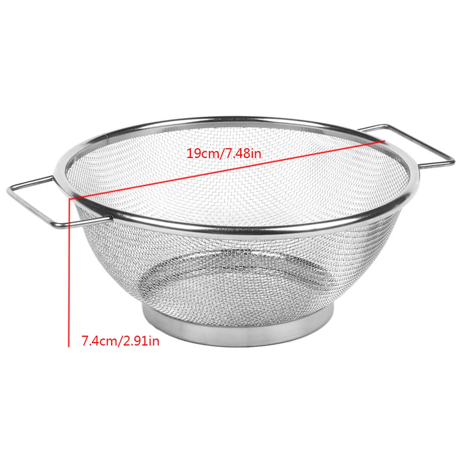 Colador Drenaje de la Cesta tazón de Malla Fina colador tazón escurridor verdura tamiz colande Sifter Cocina Cesta de Almacenamiento de Acero Inoxidable Coladores de Alimentos