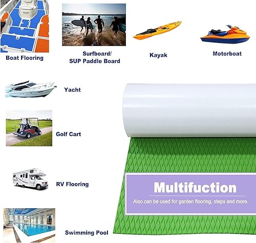 Miniatura 47 de HZshark Hoja de espuma EVA para cubierta de lancha, almohadilla de tracción universal para tabla de surf, almohadilla de agarre antideslizante, hoja