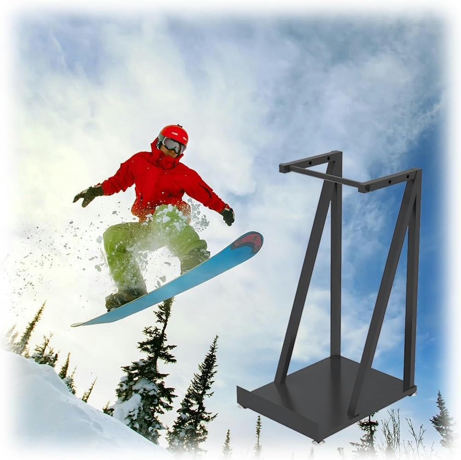 LIEOWYD Skateboard Rack, Metal Skateboard Storage Rack, Scooter/Skateboards/Skis Skateboard Display Rack Stand, for Garage & Shop