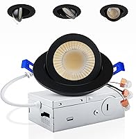 Vista 26 de Adetu luces LED empotradas de 4 pulgadas con estabilizador, iluminación empotrada direccional ajustable 360°+90°, 2700K/3000K/3500K/4000K/5000K