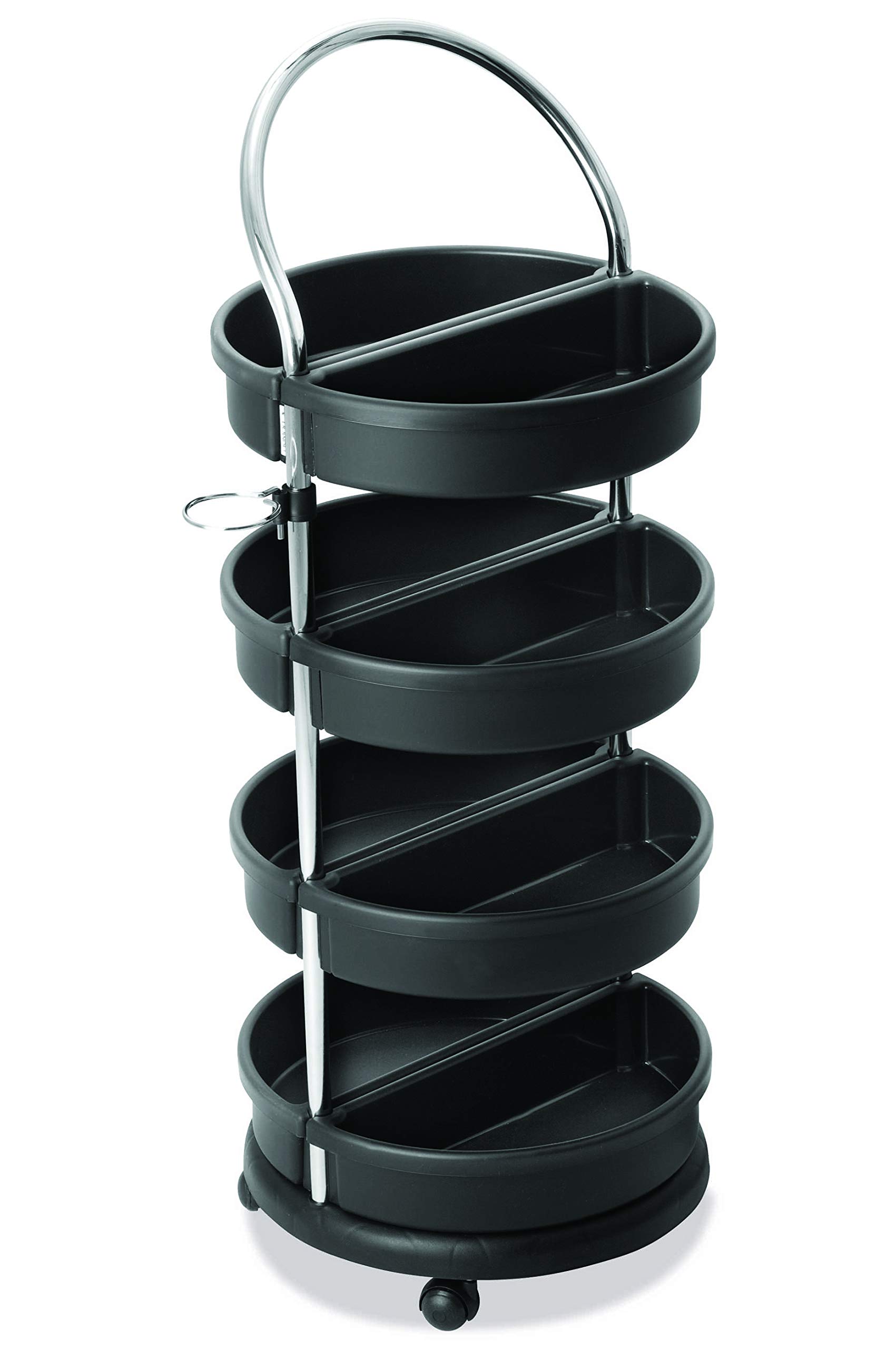 DOMPEL Chariot multi-usage pour salon coiffure barbier Noir