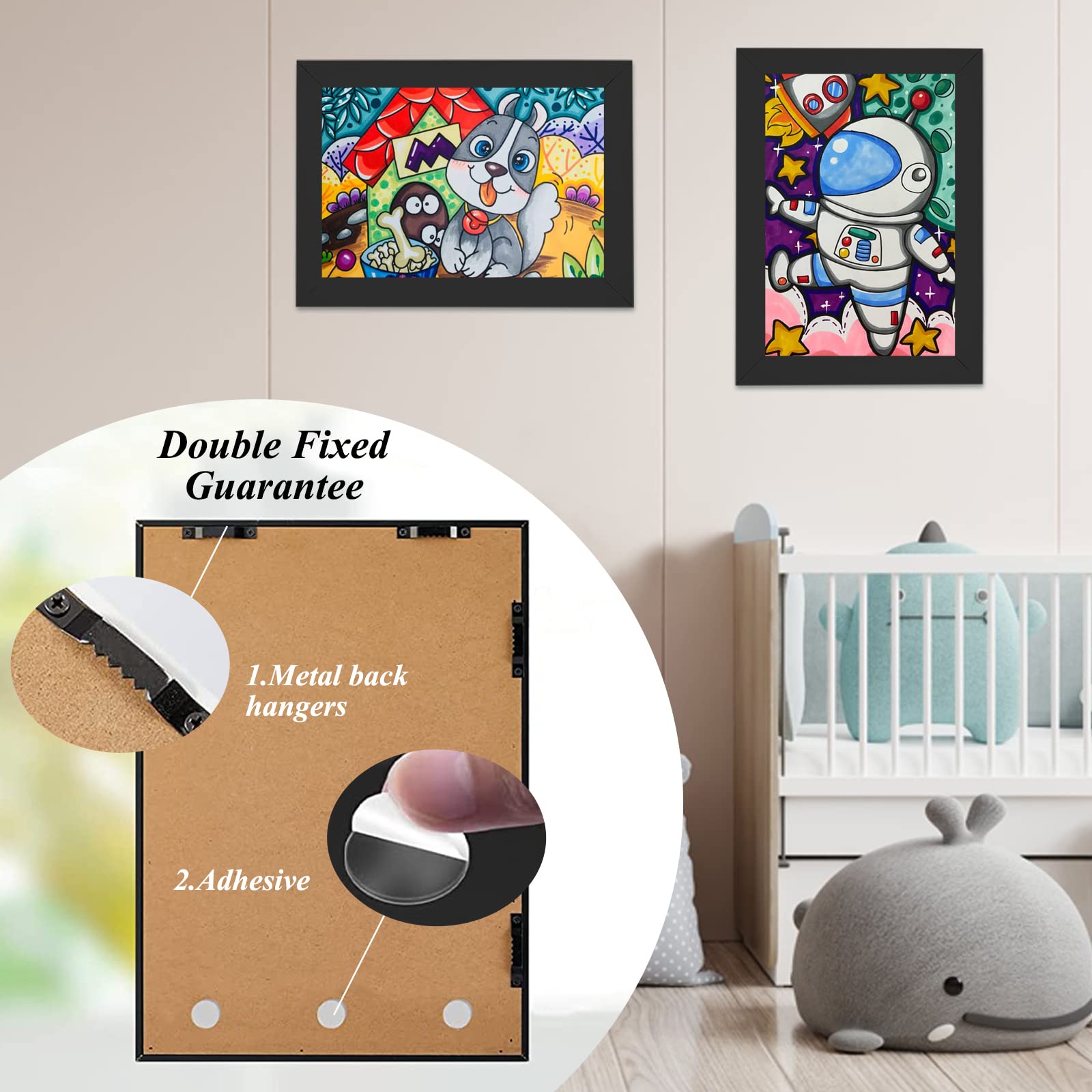 Cornice Porta Disegni Bambini A4 - 2 Pezzi Con Apertura Frontale Per 150 Disegni - Foto 9