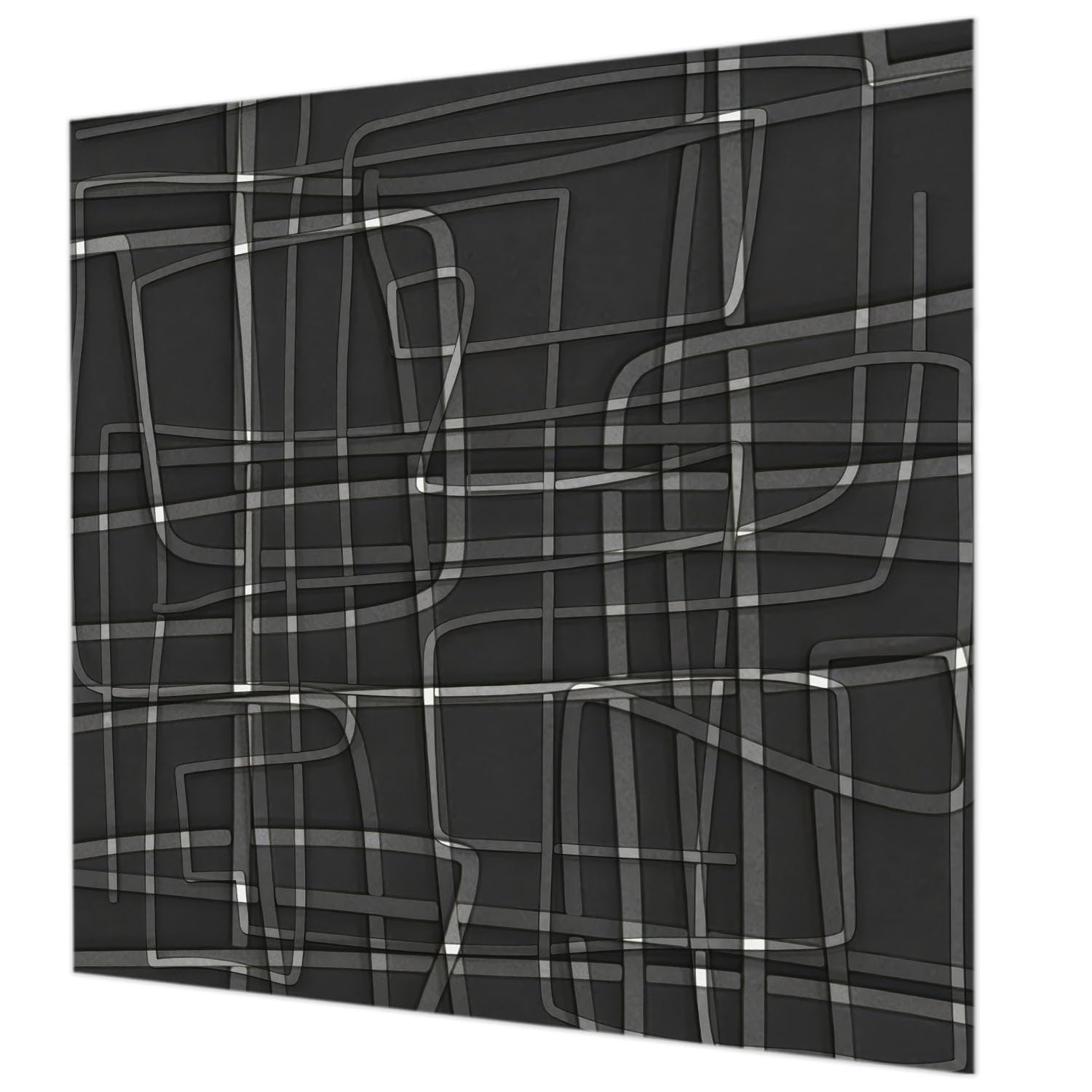 Papier peint intissé 250x250 cm à lignes abstraites avec colle incluse