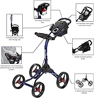 Vista 2 de Bag Boy Carrito de empuje de golf Quad XL